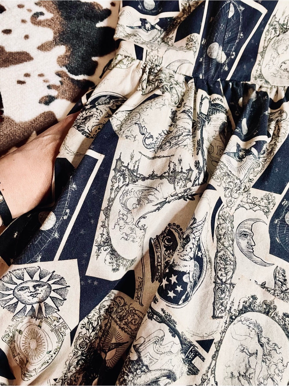 ModCloth Whimsy Without End A-Line Dress in Tarot Card Print EUC Size XL - Picture 10 of 12